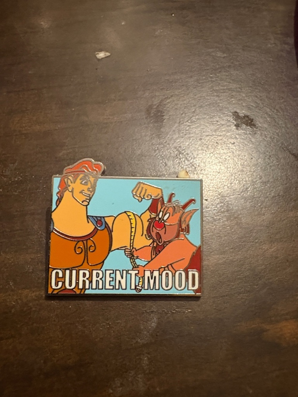 Disney Hercules 'Current Mood' Blue Orange Pin